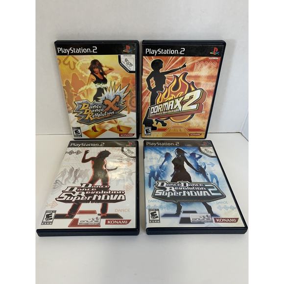 4 COMPLETE GAMES PS2 Dance Dance‎ Revolution X,DORMAX 2, Supernova, Supernova 2 - Picture 1 of 10